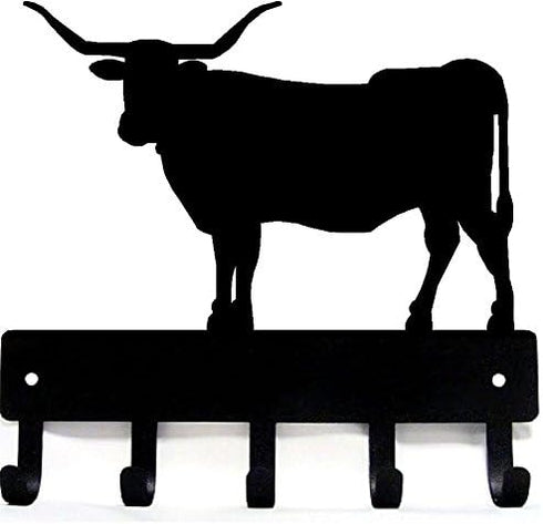 Texas Longhorn Steer Cow Key Rack - 9 inch Wide - Made in USA...