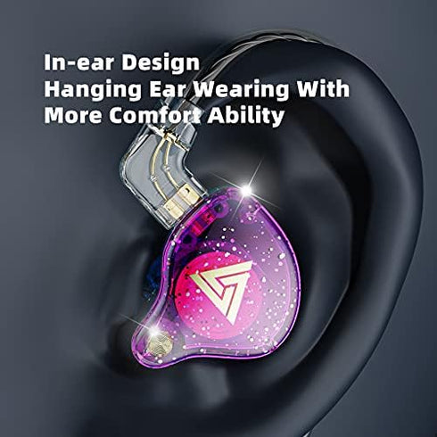 QKZ AK6 PRO Wired Earphone, 11mm Strong Magnetic Dynamic Headphone, Sports Running Earbuds, in Ear DJ Music Headset with Microphone (Colorful)...