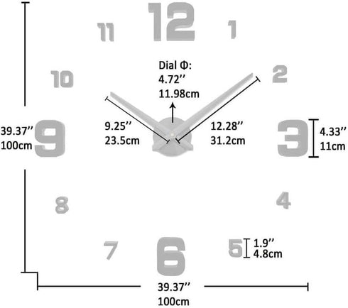 VANGOLD Wall Clock Big Wall Clocks for Living Room Decor, Decorative Wall Clocks Battery Operated (Black Wall Decor)...