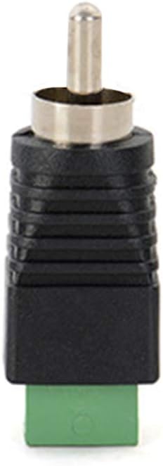 Phono RCA Male Plug to AV Screw Terminal Audio Video Connector Speaker Wire to RCA Adapter 4-Pack...