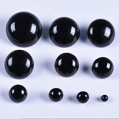 100 Pcs Sewing Shank Eyes Sew On Black Plastic Safety Eye Round Domed Buttons for Crafts DIY Big Large Size Diameter:5/8"(15mm)...