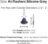 #1 Silicone Grey High Temp Flexible Roof Jack Pipe Boot Metal Roofing Pipe Flashing (Pipe OD 1/4" to 2") - 100% Made in The USA...