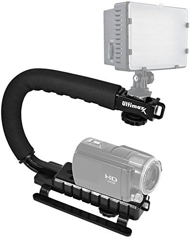 Ultimaxx Stabilizing Handheld Stabilizer Handle Grip with Accessory Mount for Camera, Camcorder, DSLR, DV Video; Compatible for Canon, Nikon, Sony...