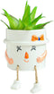 Smooth Glazed Ceramic Planter with Hanging Leg, Cute Cartoon Flower Plant Pots Drainage Hole Small Succulent Pots for Mini Flower Planters Cactus,...