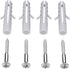 4PCS Helmet Holders Plastic Hanging Hooks Wall Mounted Hangers Hat Glove Bag Shoe Clothes Rack (White-4PC)...