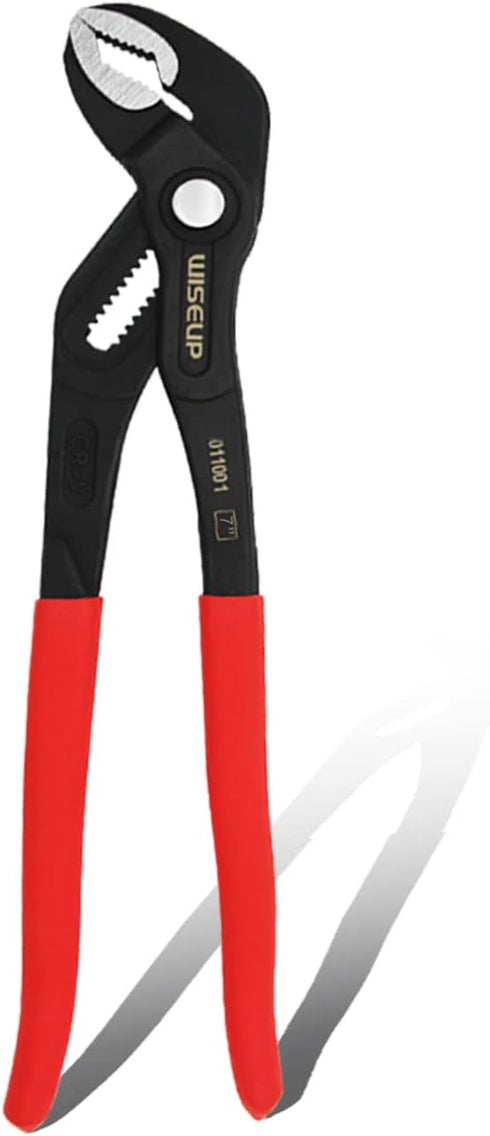 Groove Joint Pliers 7 Inch with Fast Adjustable Pliers V-Jaw Tongue and Groove Pliers Wrench for Water Pump,Home Repair,Plumbing,Gripping,Nuts,Bol...