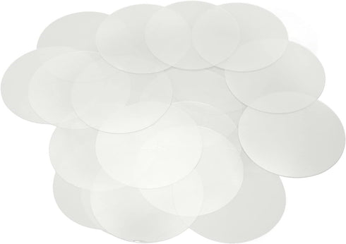 Mrisata Badge Protective Film Badge Button Film Badge Maker Film Plastic Circle Mylars 200 Sheets Transparent Badge Film Clear PVC Multi Purpose B...