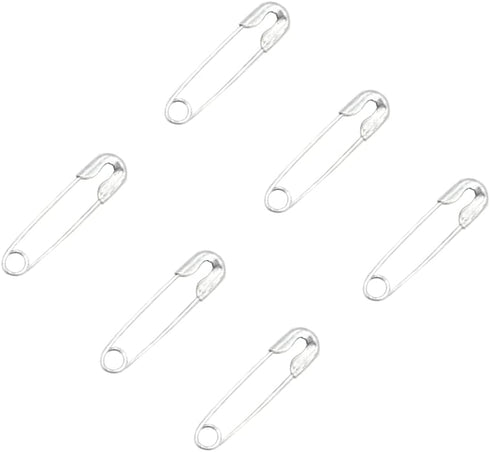 500 Pieces Safety Pins 20mm Small Sewing Pins Metal Mini Safety Pins for Home Office Art Craft Jewelry Making (XBZ/Silver)...