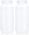 16.9 oz Wide Mouth Lab Reagent Bottle, Laboratory Grade Chemical Container, Sealed Leak-proof Translucent HDPE Bottle, Pill Bottle, Water Sample B...