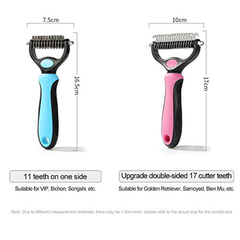 pets grooming tools (PPGT-002 pink) Premium Pet Dematting Comb – Exceptional Grooming Accessory for Pets...
