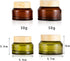4 Pack 50g Empty Glass Cosmetic Cream Jars Cosmetic Container,Portable Refillable Travel Size Cream Jar Pot Bottle with Wood Grain Plastic Lids fo...