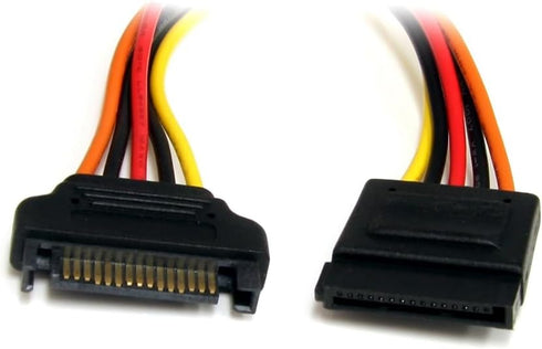 12in 15 pin SATA Power Extension Cable - SATA Power Male to Female Extender - 12 Inch SATA Power Extension Cord...