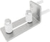 JUBEST Barn Door Floor Guide - Satin Nickel Adjustable Roller Wall Mounted Floor Guide for Door Thick Up to 2 1/8 inches, Flush Bottom Design, Smo...