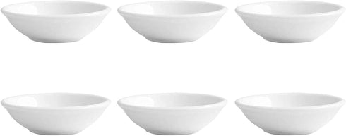 6pcs Ceramic Seasoning Dishes, Sushi Dipping Bowl, Vinegar Spice Sauce Dishes, Mini Appetizer Plates, Saucer Kitchen Tableware...