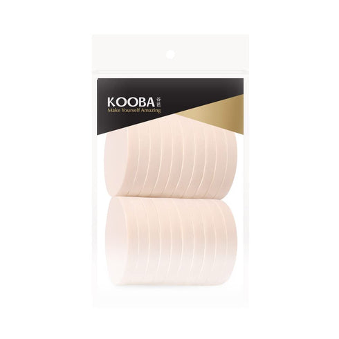 KOOBA 20pcs Makeup Powder Round Sponges Latex Free Disposable Beauty Blender Foam Cosmetic Applicator Facial Puffs for Flawless Foundation, Sensit...