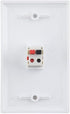 1 Port Speaker Jack Speaker Module Keystone Single Gang Wall Plate Speaker Wall Plate for Home Theater - White (1-Port)...