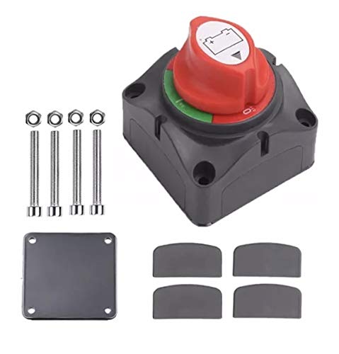 Marine Battery Disconnect Switch - Premium On-Off Position Master Cut Off Switch - 6V 12V 24V 48V - Battery for Boat, ATV, RV, UTV, Heavy Duty Wat...