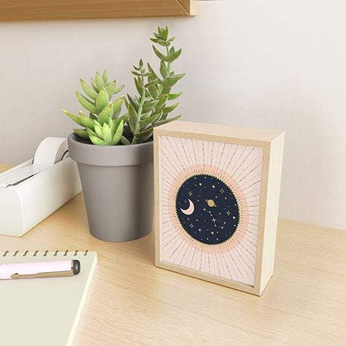 Society6 Emanuela Carratoni Love in Space Mini Art Print, Maple Frame...