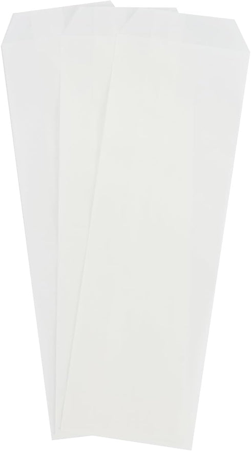 Volanic 100PCS 3X10 Inch Semi-Transparent Glassine Waxed Paper Bags for Kitchen Cutlery Chopsticks Utensils Holder Wedding Party Tableware Silverw...
