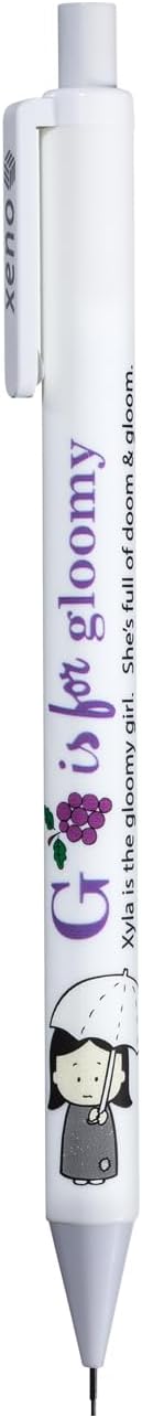 Xeno Angry Little Asian Girl 5cs Character Design 0.5mm Fine Point Mechanical Pencil, Rubber Feeling, Hidden Tips & Lead sleeve (Only All Color)...