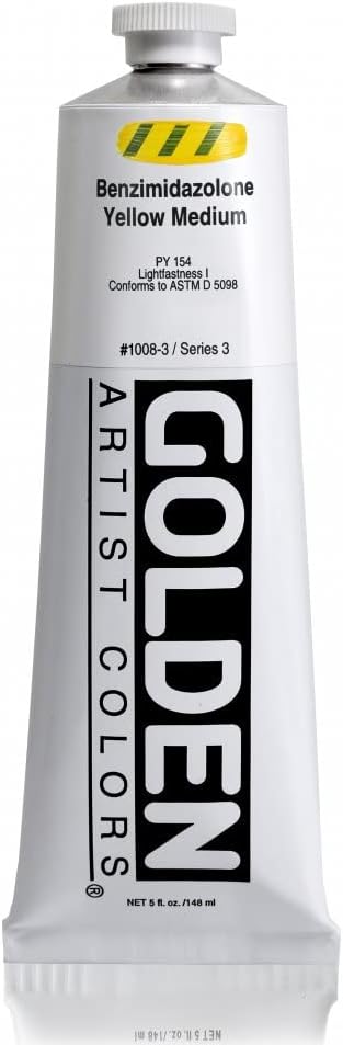 Golden Artist Acrylic, 5 Ounce Tube, Benzimidazolone Yellow Medium (1008-3)...