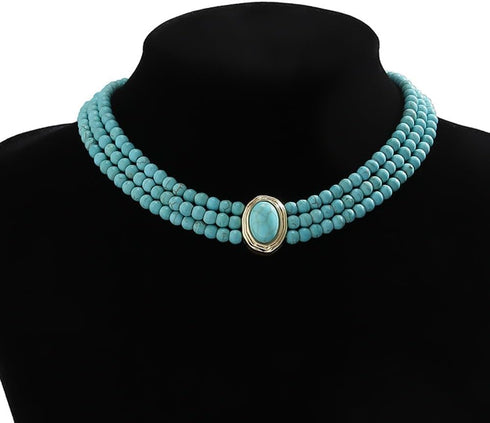 Sither 3 Layers Pearls Choker Necklace for Women Boho Pearls Chain Necklace Fashion Jewelry for Halloween Party Christmas Gift...