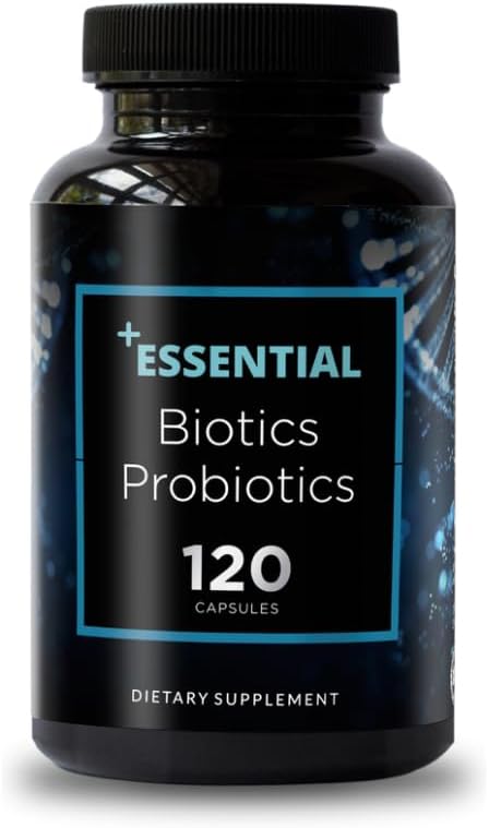 Essential Advanced - Biotics Probiotics 120 capsules, daily probiotics plus Spore dE111, Non GMO, GMP ....