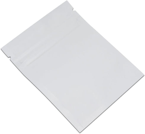 FERENLI 100 Pcs Mylar Food Storage Bag Zipper Lock Matte Aluminum Foil Airtight Bag with Front Window Plastic Packaging Pouch for Zip Flat Heat Se...
