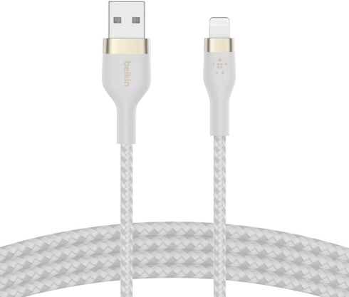 Belkin BoostCharge Pro Flex Braided USB Type A to Lightning Cable (3M/10FT), MFi Certified Charging Cable for iPhone 14, 13, 12, 11, Pro, Max, Min...