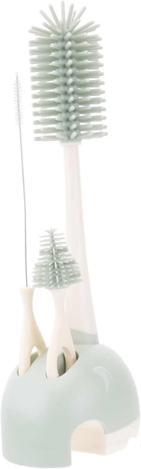 Cleaning Brush Set Baby Suits Childrens Water Scrub Brush Milk Bottle Cleaner Baby Kids Bottle Brush Silicone Baby Bottle Water Cup to Rotate Food...