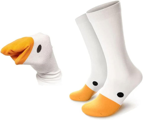1 Pair Funny Goose Head Socks Universal Sport Cotton Socks Creative Animal Casual Socks for Women Men...