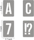3 Inch Alphabet Letter Stencils for Painting - 42 Pack Letter and Number Stencil Templates with Signs for Painting on Wood, Reusable Numbers and L...