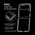 for Samsung Galaxy Z Flip 3 Case, Clear Shockproof Zflip3 Phone Cover, Slim Thin Protective Silicone Cases for Flip3 5G Phone - Transparent...