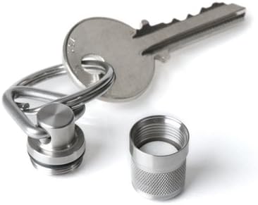 GUS Micro Pill Fob, Made in USA, Stainless Steel Keychain Pill Holder, Holds Two Emergency Aspirin, Ultra Compact Design...