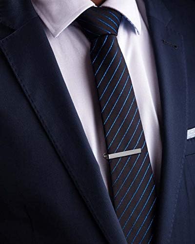 Tie Clip for Men-Elegant Tie Bar for Formal Business Wedding Tuxedo Shirts, Personalized Tie Clip for Men with Gift Box for Father, Boyfriend, Fri...