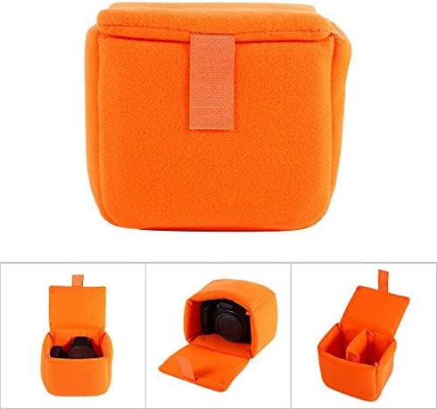Zerone Waterproof Camera Bag, Shockproof Padded DSLR Camera Bags Insert Case, Camera Organizer with Hook and Loop for Camera Storage(Orange)...