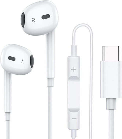Type C Earphones for iPhone 15 15Pro 15 Pro Max Headphones Wired, Stereo in Ear Earbuds Compatible with Most Type C Jack Devices Smartphones....