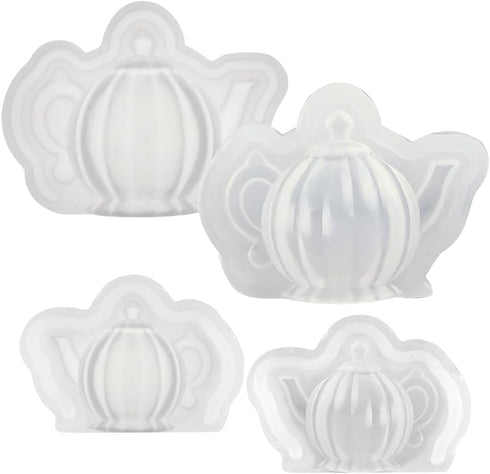 Assorted Tea Pot UV Resin Epoxy Silicone Mold Jewelry Casting 2 Trays Set Small...