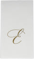 Caspari White Pearl Paper Linen Guest Towels, Monogram Initial, Pack of 24...
