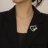 Brooches and Pins with Pearl and Crystal, Fashion Elegant Lapel Pin Jewelry Gifts for Women, Fashionable Accessories (White Heart)...