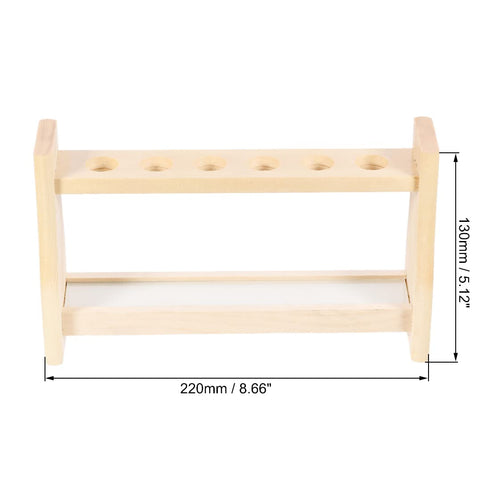 uxcell Wooden Test Tube Holder Rack 6 Wells for 10ml Centrifuge Tubes...