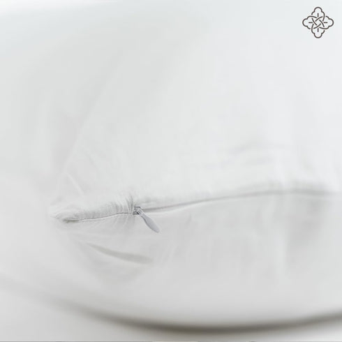 BIOWEAVES 100% Organic Cotton Body Pillow Cover for Body Pillowcases 300 Thread Count Soft Sateen Weave GOTS Certified with Zipped Closure - 21" x...