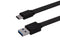 Monoprice Flat USB Type-C to Type-A 3.2 Gen1 Charge and Sync Cable - 5Gbps, 3 Amp Charging, Reversible Connector, Resists Tangling, Compatible wit...