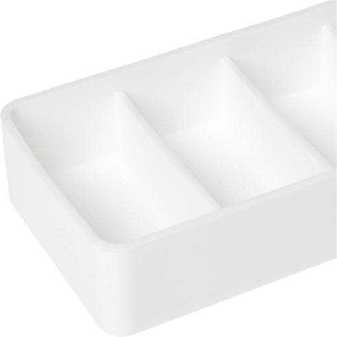 iDesign The Sarah Tanno Collection 4 Slot Silicone Cosmetic Drawer Organizer, White...