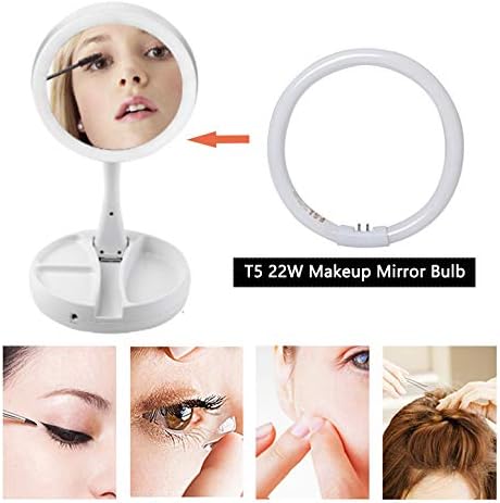Poweka T5-22W Circular Bulb,7.25inch Round Mirror Light Bulb Replacement Compatible with Floxite/Zadro/Rialto Makeup Magnifying Vanity Mirror, Mak...