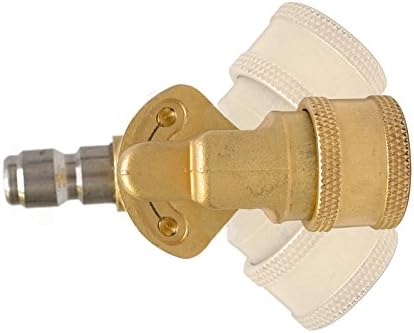 Valley Industries PK-85300172 Pressure Washer 90 Degree Pivoting Coupler-4,500 PSI, 2.5GPM, 1/4", Brown...