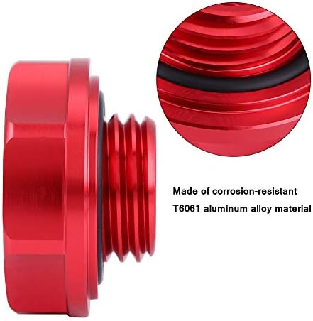Oil Filler Cap, Aluminium Alloy Oil Filler Cover Engine Fuel Tank Cap for Honda Car(red)...