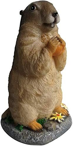 Garden Statue Lawn Ornament Animal Garden Statue Sculpture Resin Lawn Ornaments Decor Indoor Outdoor Figurines for Patio Yard and House - Marmot...