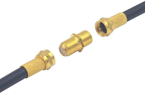 VCE Coaxial Cable Connector, RG6 F-Type Gold Plated Adapter Female to Female Coax Extender TV Cables, 5-Pack...