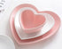 Ceramic Heart-Shaped Pudding Bowl Baked Soufflé Bowl Dessert Bowl Oven Bowl Creme Brulee Ramekin Souffle Ramekin(pink/white)...